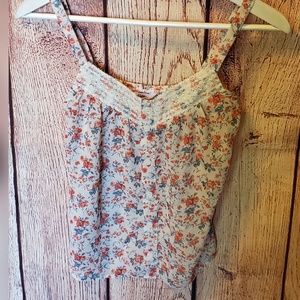 Kira floral lace summer crop top